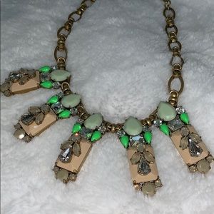 J. Crew Neutral and Neon Statement Necklace